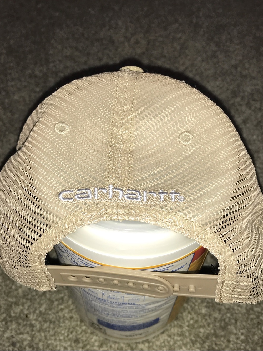 Carhartt Beige/Tan Hat with Gold Logo Patch - Picture 4 of 4